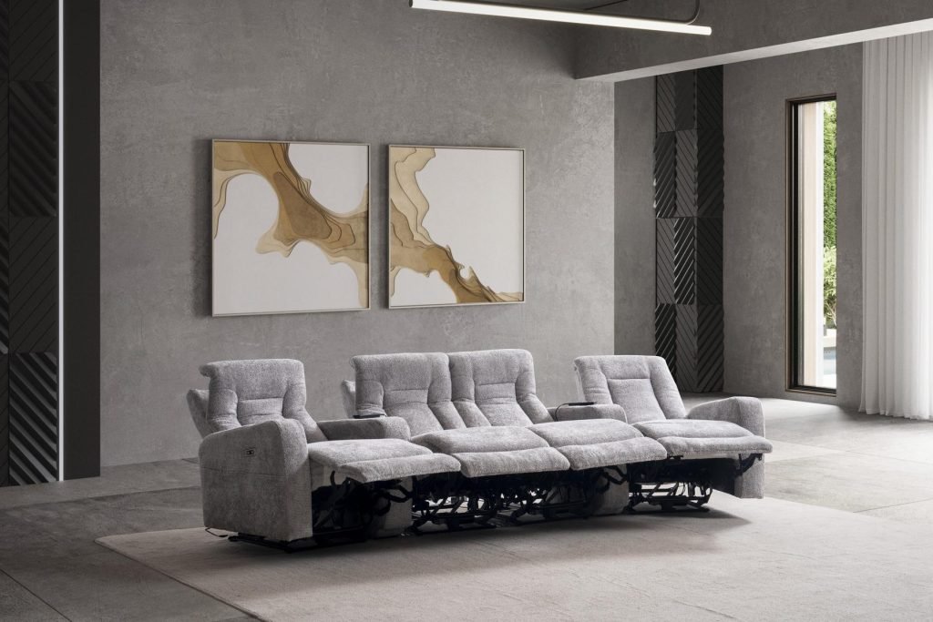 ТВ композиция «Cunda Sinema» с електрически релакс механизъм, USB зарядна станция