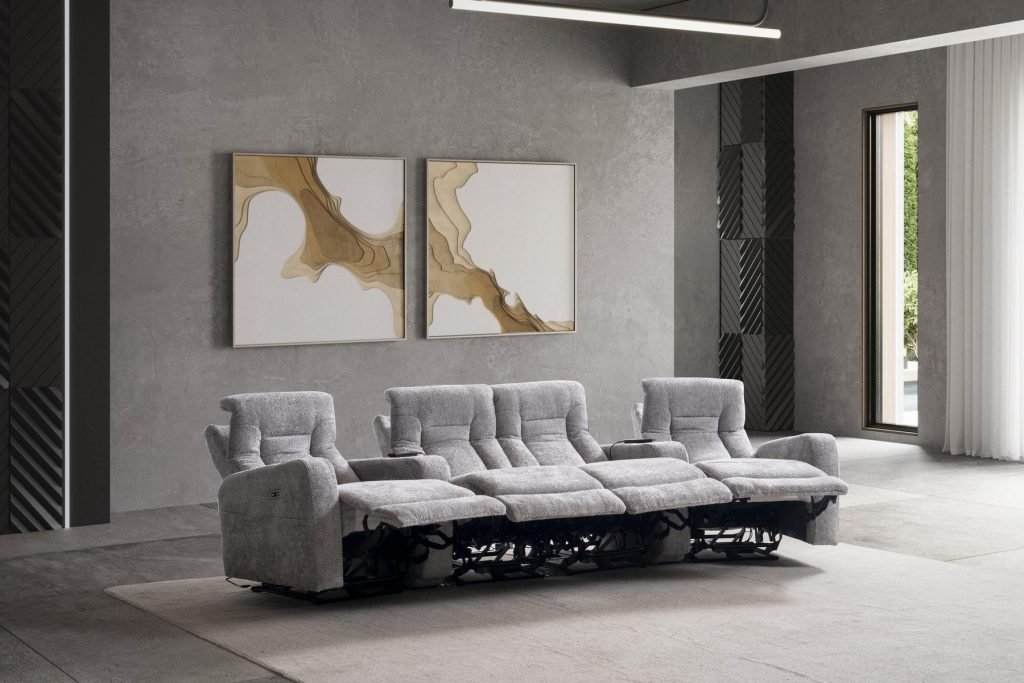 ТВ композиция «Cunda Sinema» с електрически релакс механизъм, USB зарядна станция