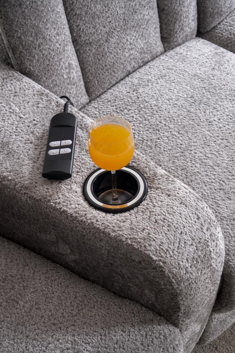 ТВ композиция «Cunda Sinema» с електрически релакс механизъм, USB зарядна станция