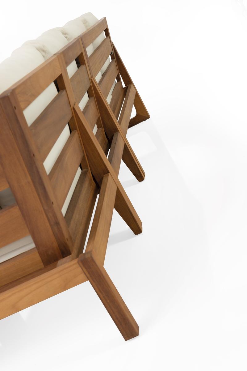 Градински модулен диван «Deep» с африкански тик