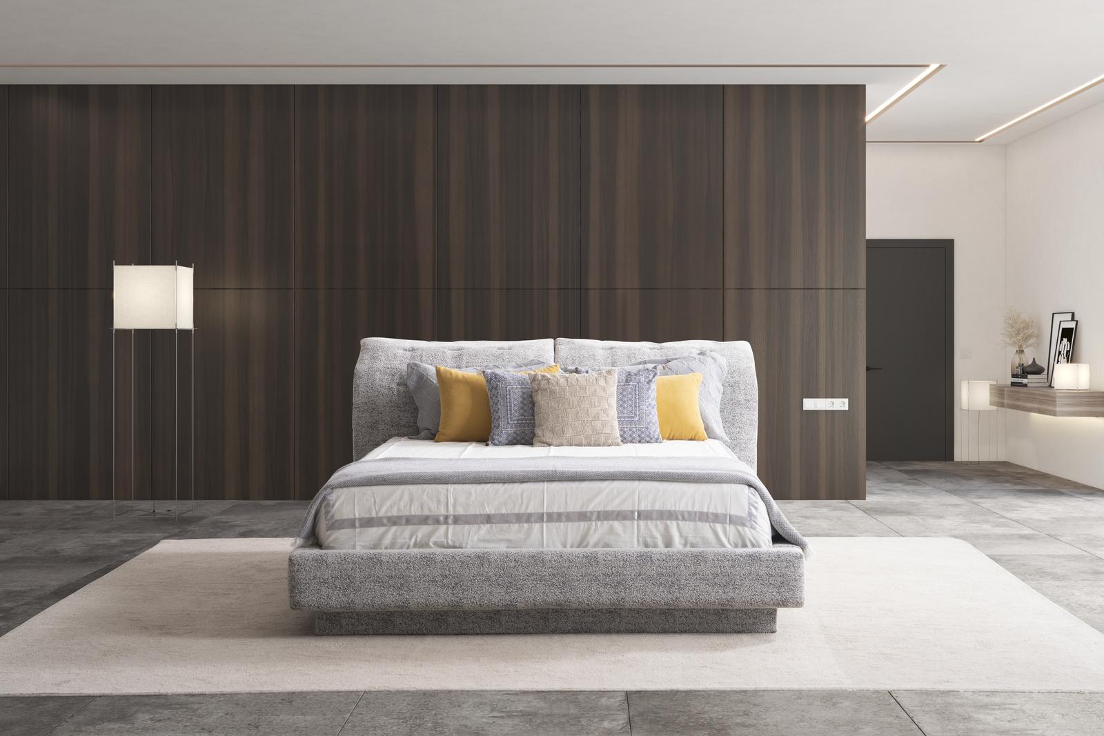 Тапицирано легло «Dubai» с регулираща се табла, с място за съхранение, USB зарядна станция