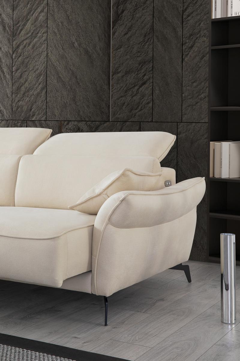 Ъглов разтегателен диван «Kristal Corner» + електрически механизъм, USB зарядна станция