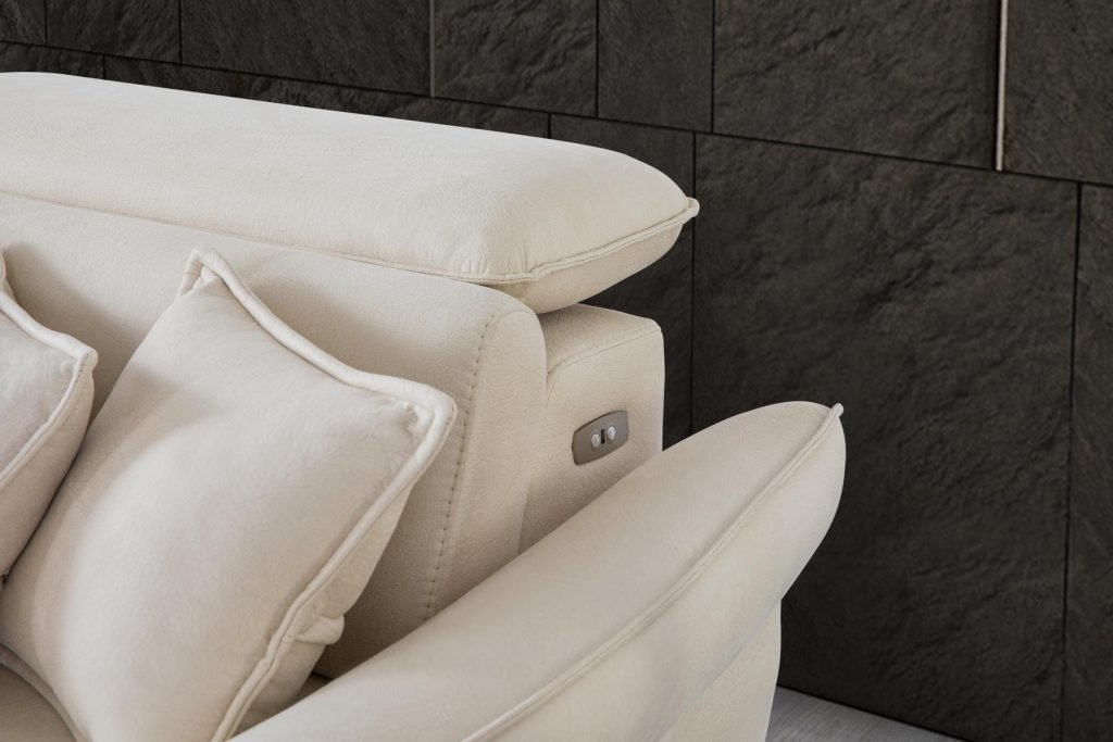 Ъглов разтегателен диван «Kristal Corner» + електрически механизъм, USB зарядна станция