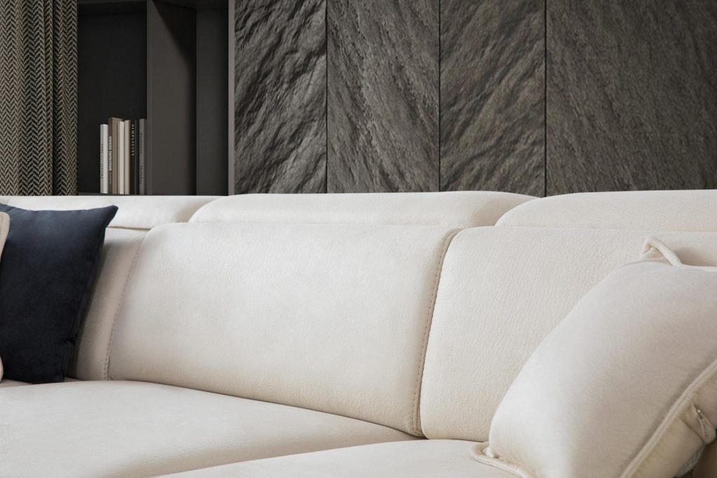 Ъглов разтегателен диван «Kristal Corner» + електрически механизъм, USB зарядна станция