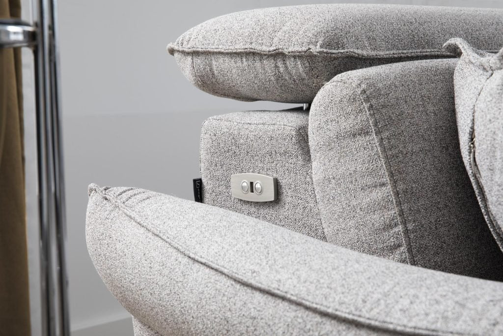 Ъглов разтегателен диван «Kristal Lounge» + електрически механизъм, USB зарядна станция