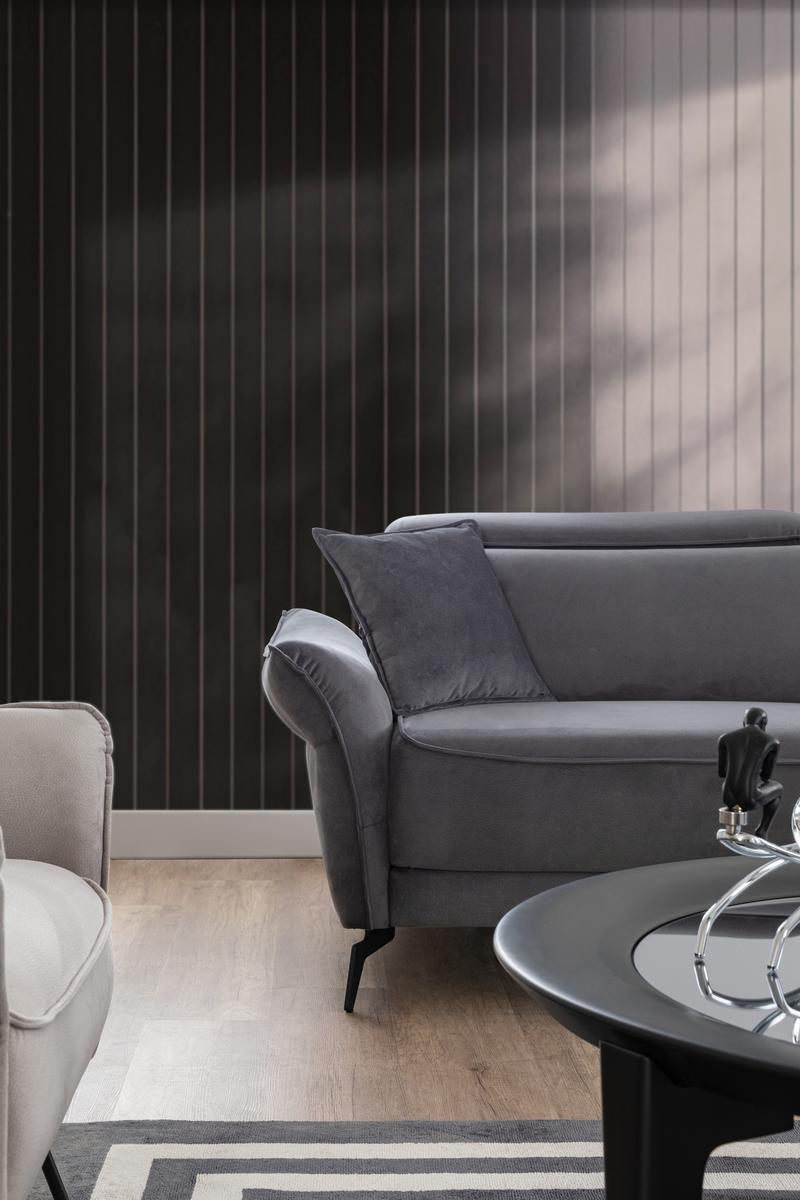 Триместен разтегателен диван «Kristal» + електрически механизъм, 2 декоративни възглавници