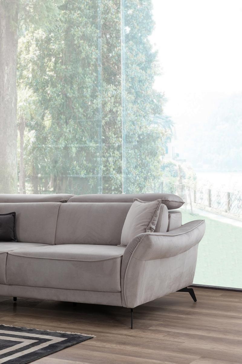 Триместен разтегателен диван «Kristal» + електрически механизъм, 2 декоративни възглавници