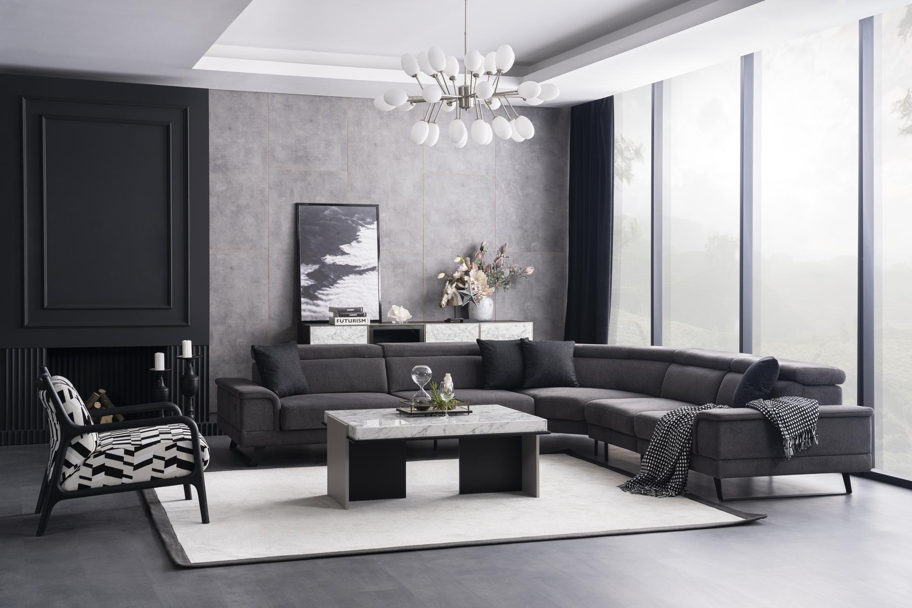 Модулен разтегателен диван «Palermo Corner» + електрически механизъм, 5 модула