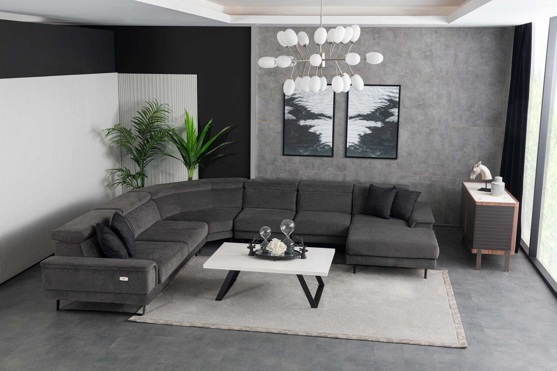 Модулен разтегателен диван «Palermo Corner» + електрически механизъм, 5 модула