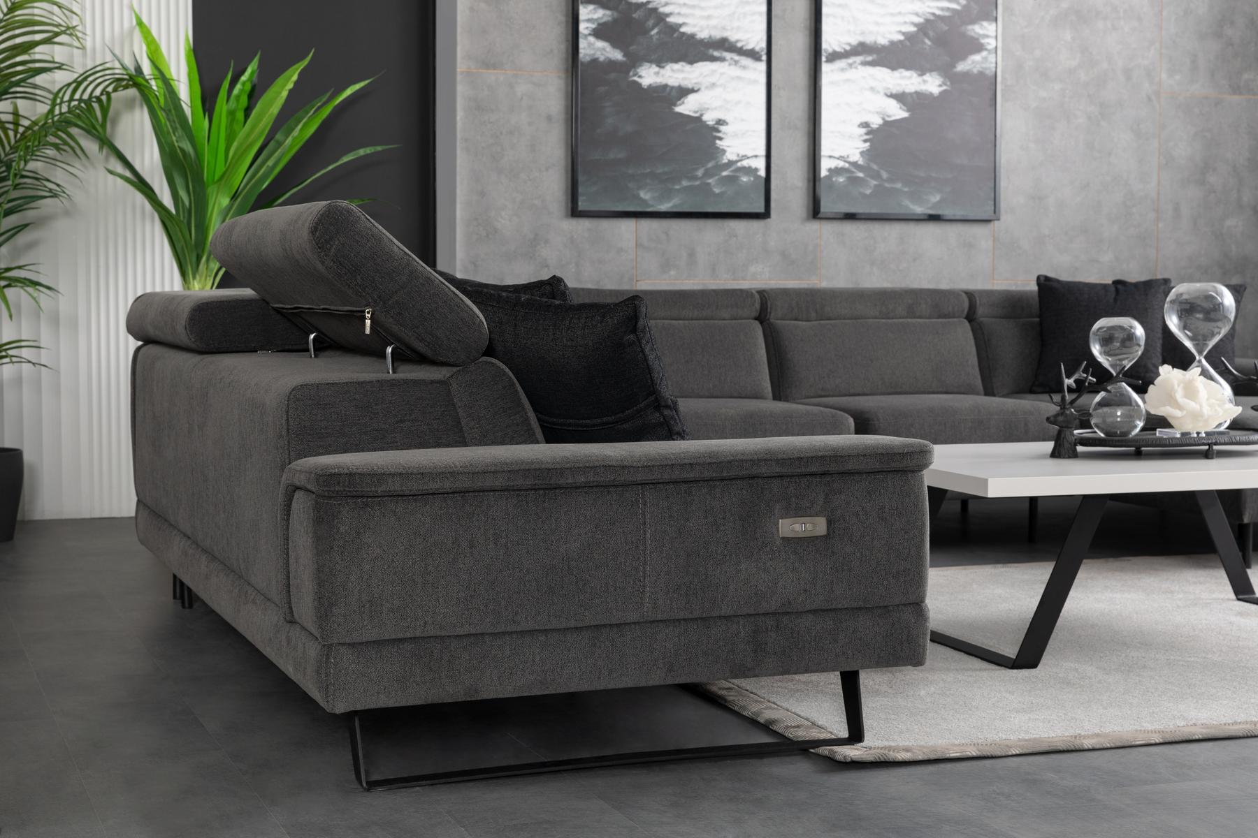 Модулен разтегателен диван «Palermo Corner» + електрически механизъм, 5 модула