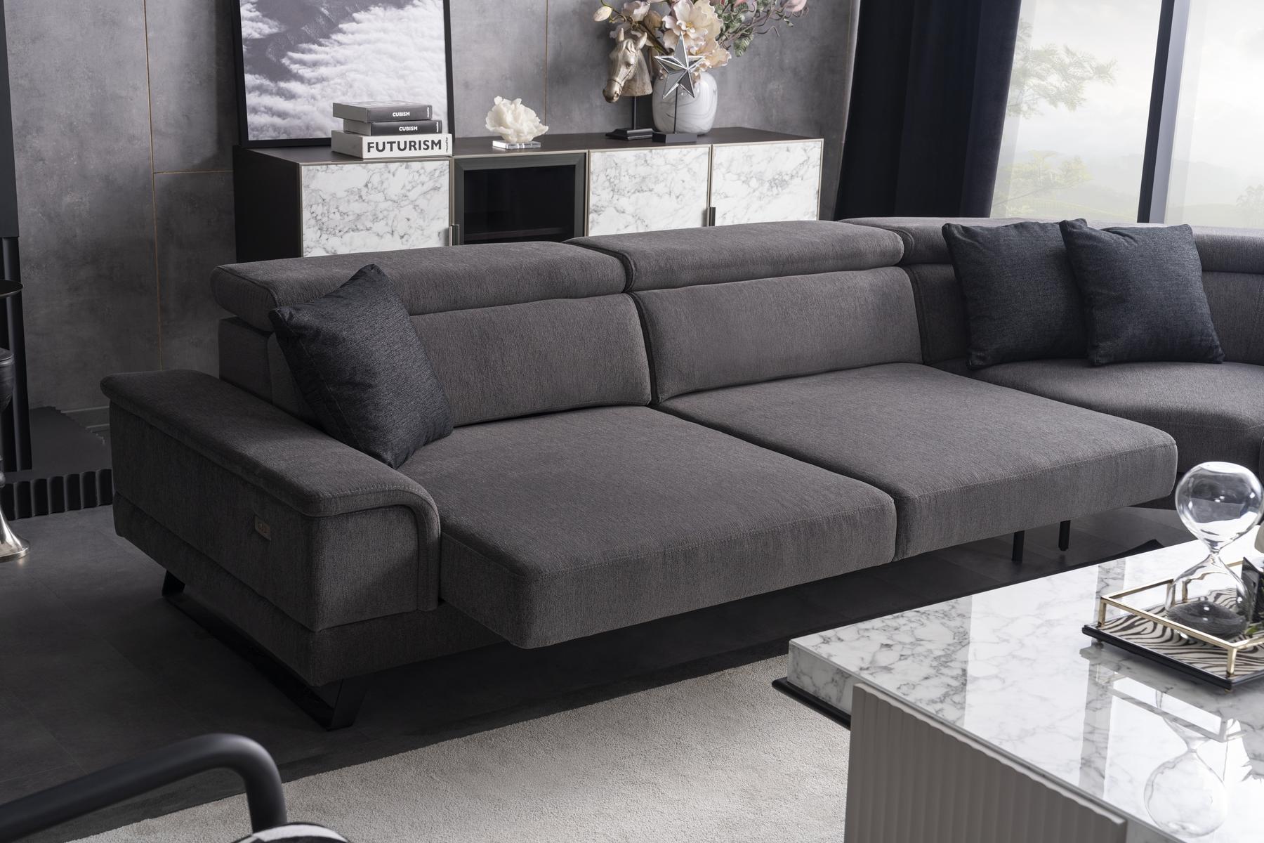 Модулен разтегателен диван «Palermo Corner» + електрически механизъм, 5 модула