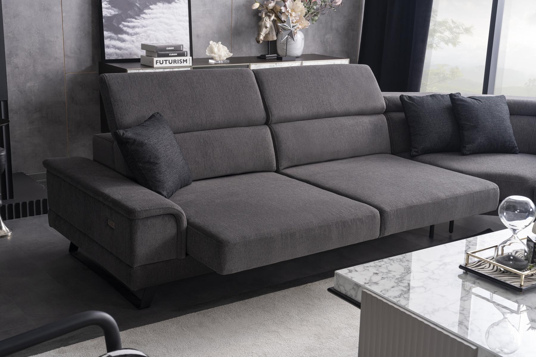 Модулен разтегателен диван «Palermo Corner» + електрически механизъм, 5 модула