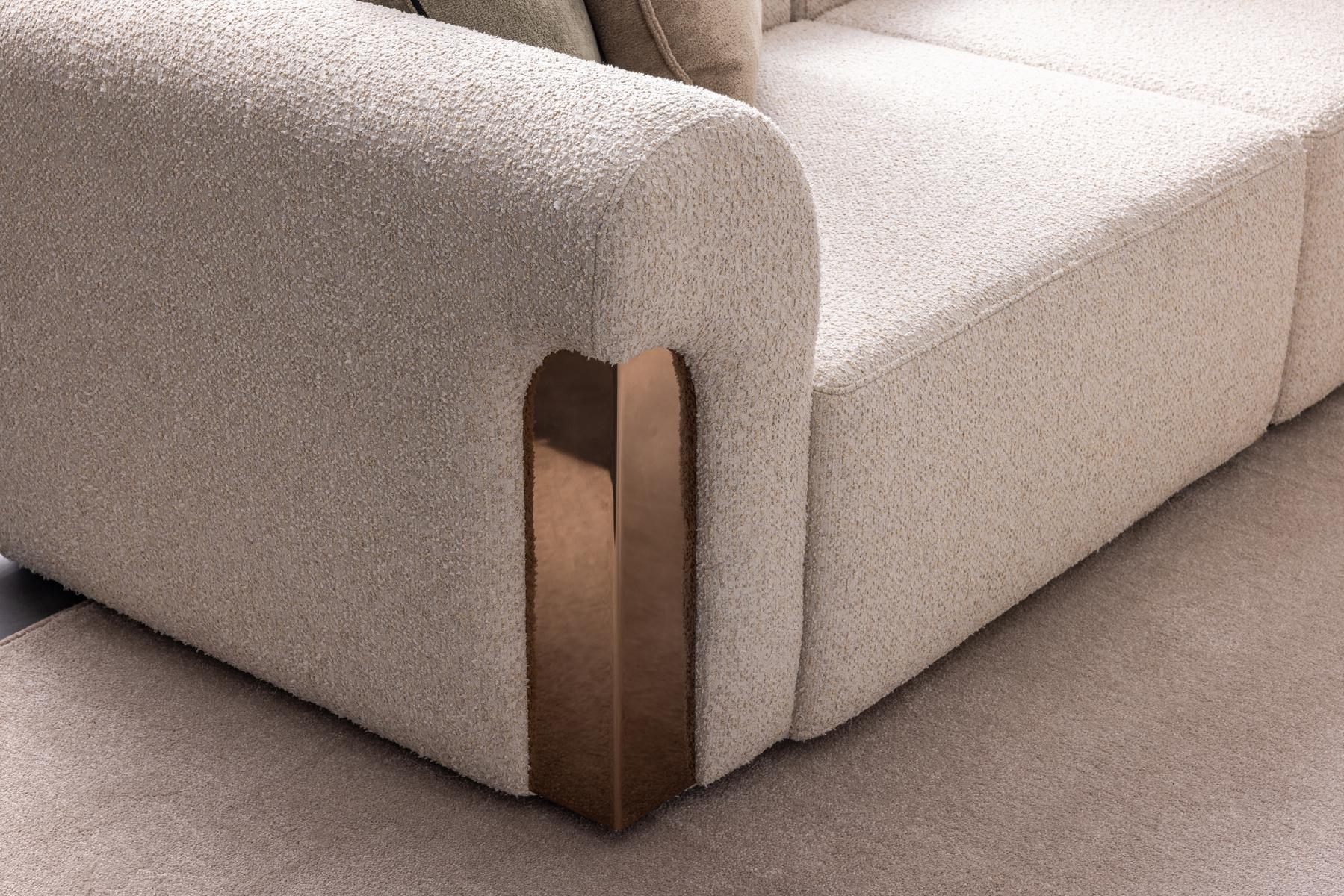 Четириместен диван «Panemera» + декоративни възглавници, ширина 280см