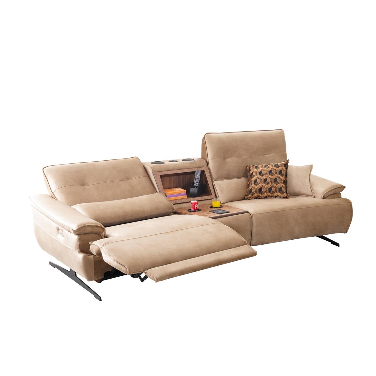 Модулен диван «Perge» + електрически механизъм, USB зарядна станция