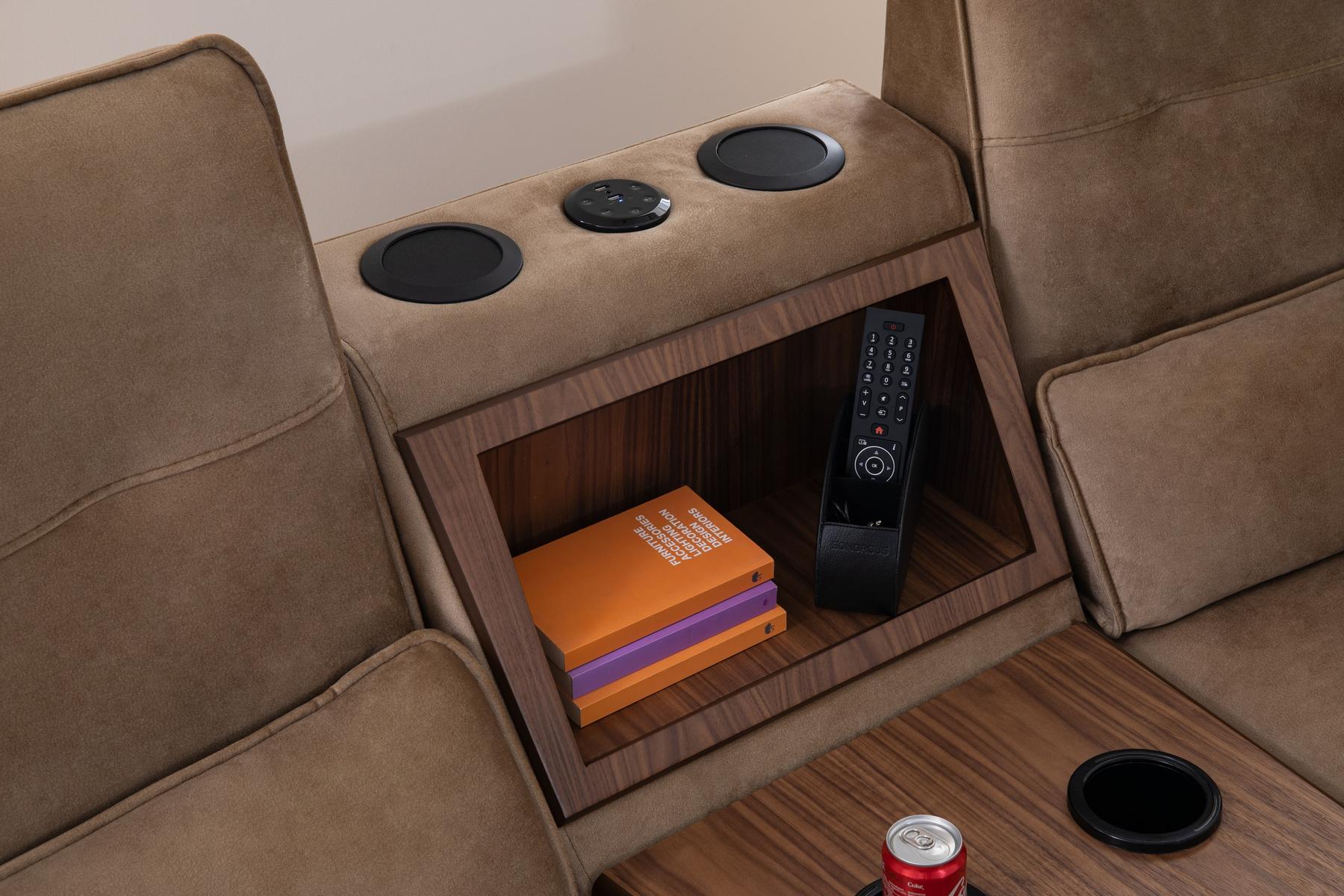 Модулен диван «Perge» + електрически механизъм, USB зарядна станция