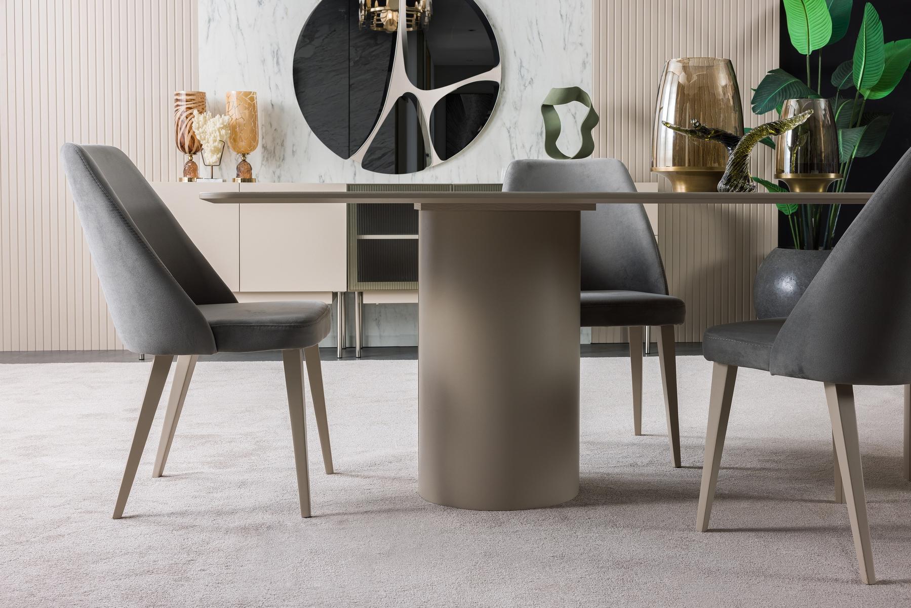 Трапезна маса «Puzzle Ellips Cylinder» + керамичен плот