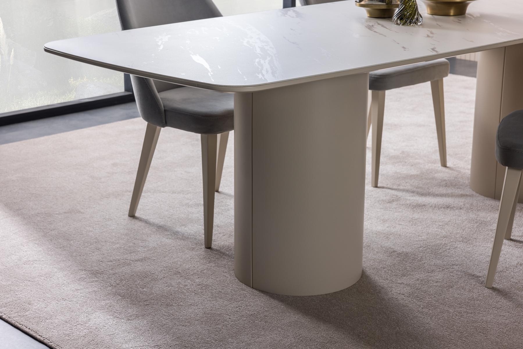 Трапезна маса «Puzzle Ellips Cylinder» + керамичен плот