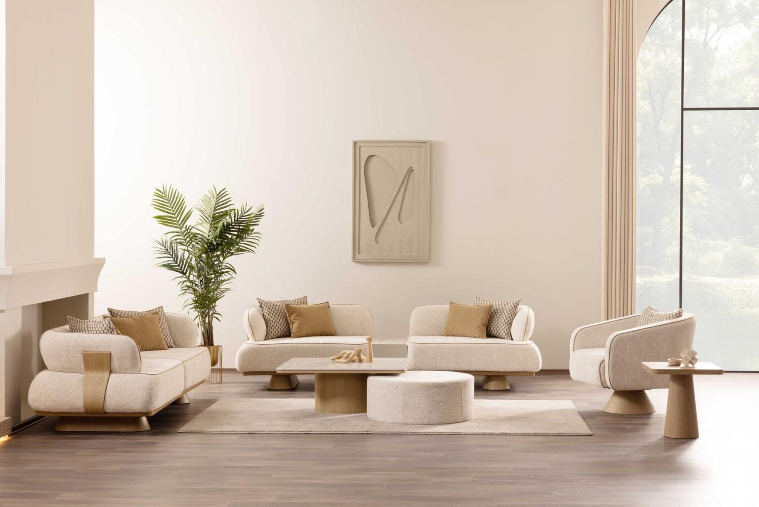 Четириместен диван «Roma» + конзолна масичка, размер 282х75х95см