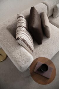 Модулен разтегателен диван «Tesla Corner» + декоративни възглавници, 4 модула