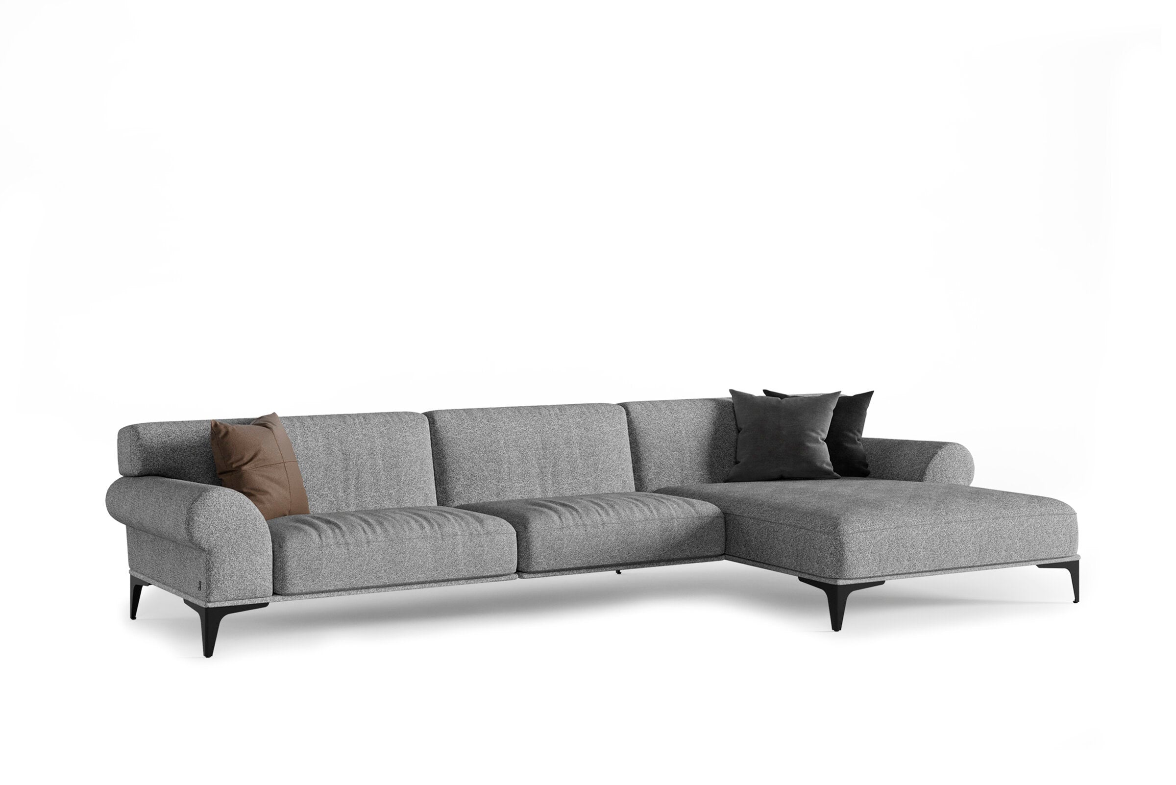 Ъглов диван «Valencia» - Опция 4, с декоративни възглавници, ширина 340см