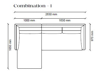 4 готови конфигурации на модулен диван «Parma» + конзола с масичка и USB зарядна станция