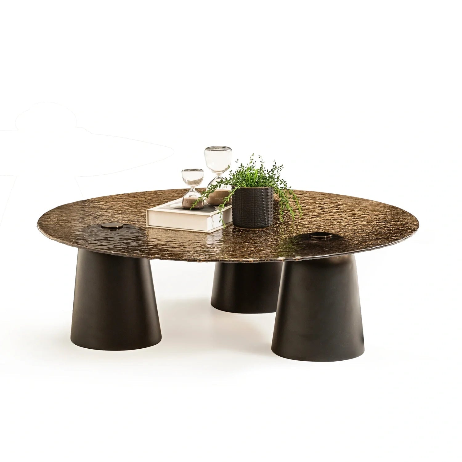 Холна маса «Velora 1390» с релефно стъкло, с размер 100х30х100см