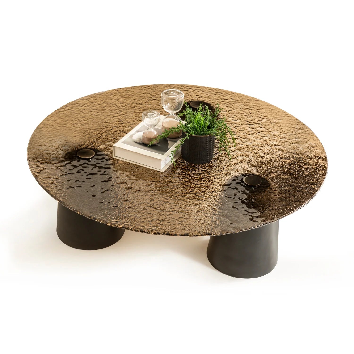 Холна маса «Velora 1390» с релефно стъкло, с размер 100х30х100см