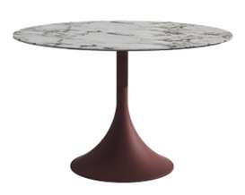 Трапезна маса «Venus Red» + керамичен, стъклен плот