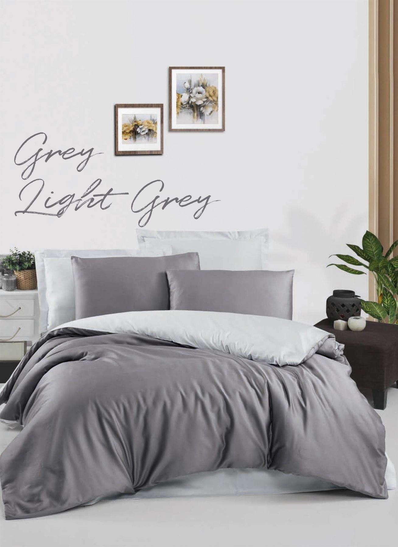 Спален комплект с два плика Grey/Light Grey