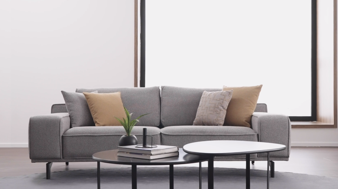 Триместен диван «Viera» + 4 декоративни възглавници, ширина 230см