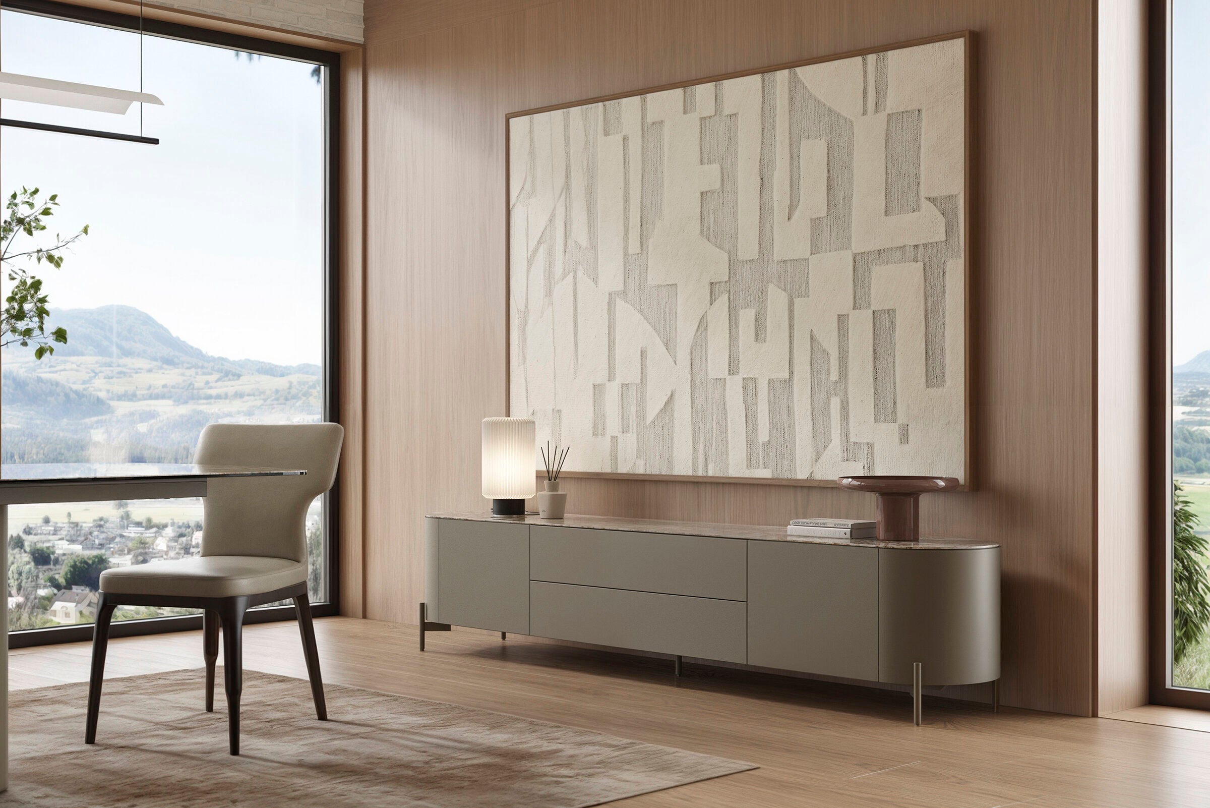 ТВ шкаф «Vinci» с керамика, размер 245х45х53см