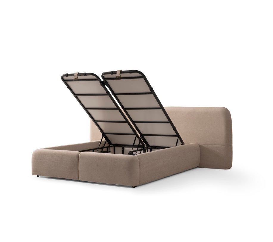 Тапицирано легло «Visco Star» + Матрак и табла - с място за съхранение, система за безшумно затваряне