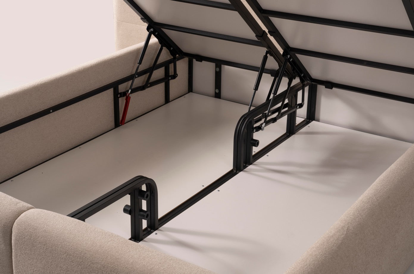 Тапицирано легло «Visco Star» + Матрак и табла - с място за съхранение, система за безшумно затваряне