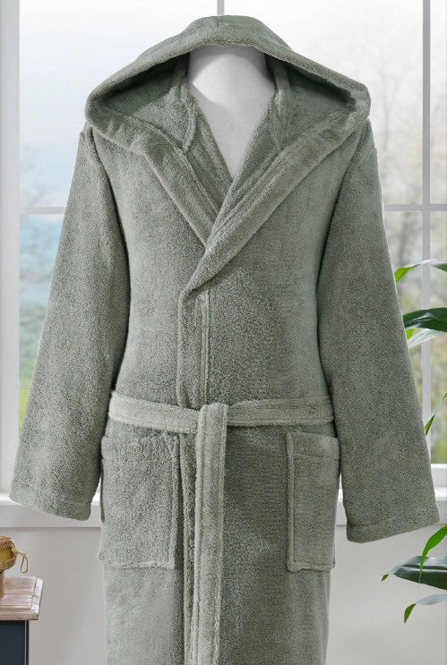 Халат с качулка Woven Yesil S/M