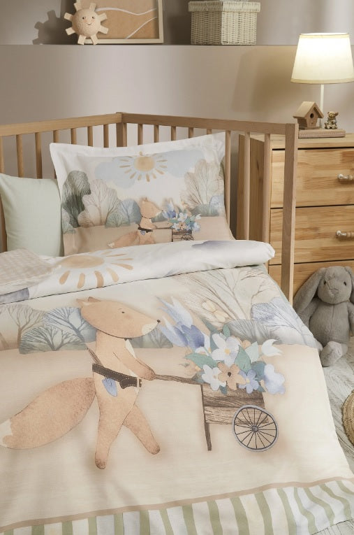 Бебешки спален комплект «Petit» - 3 части, памук ранфорс