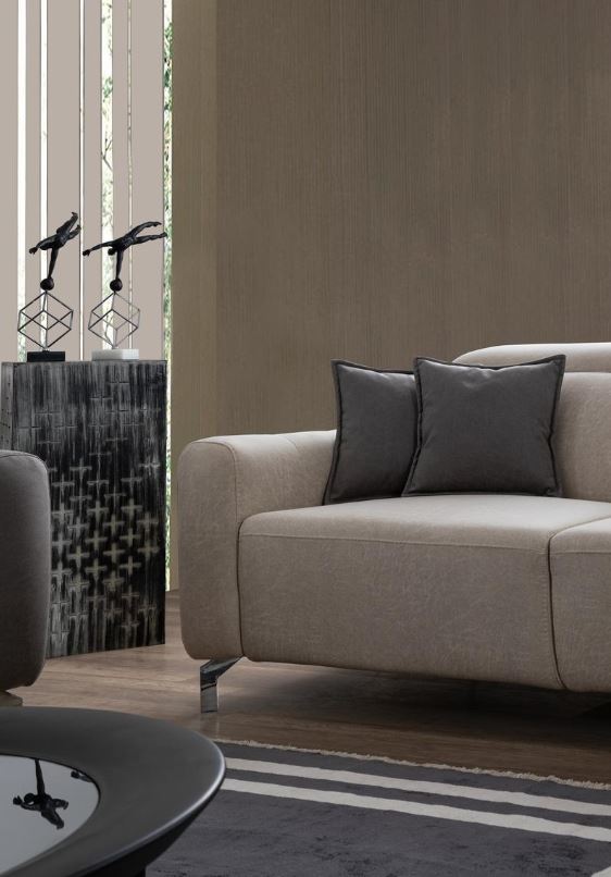 Триместен разтегателен диван «Burgaz» + електрически механизъм, 2 декоративни възглавници, ширина 220см