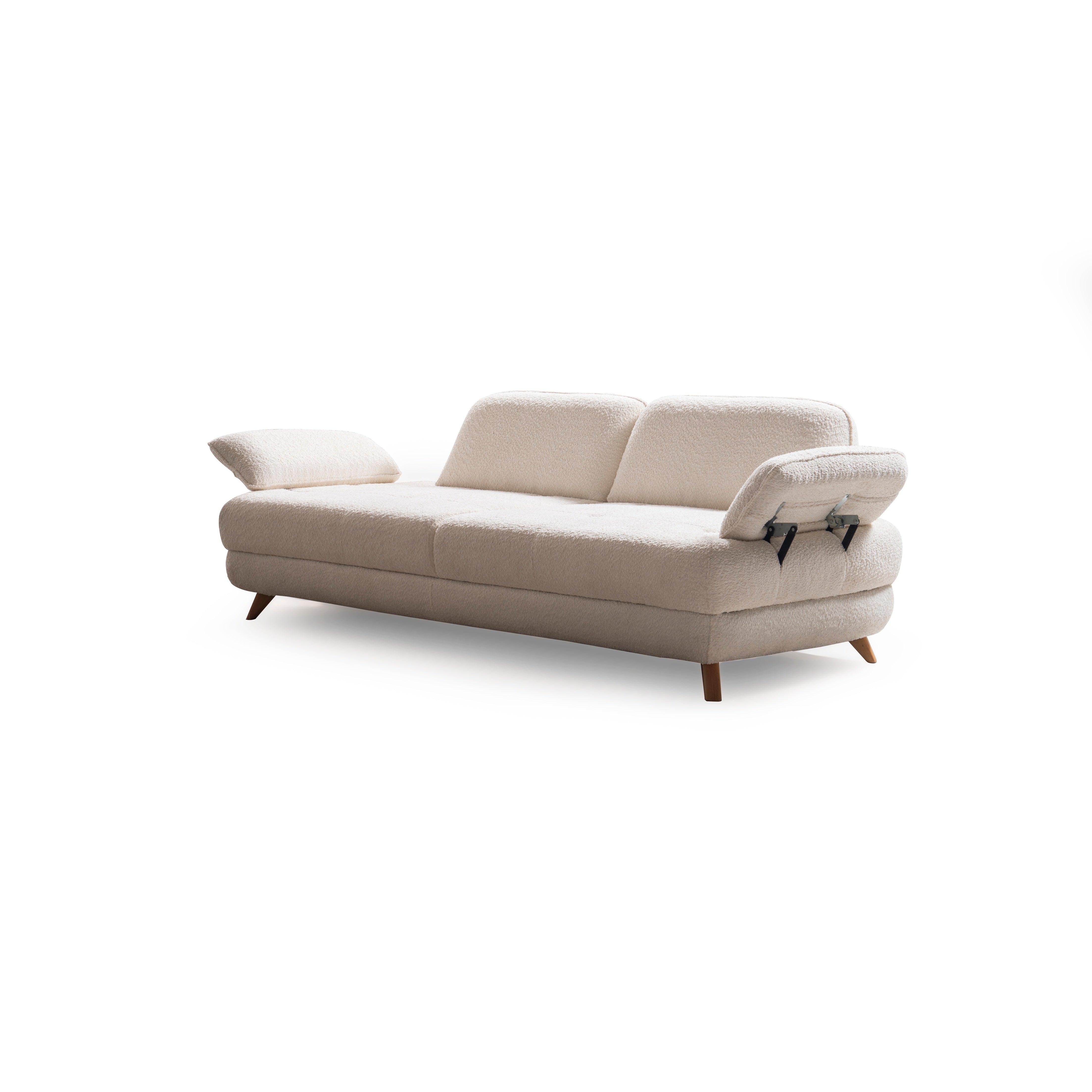 Триместен разтегателен диван «Montana» + 2 декоративни възглавници, с място за съхранение, ширина 240см