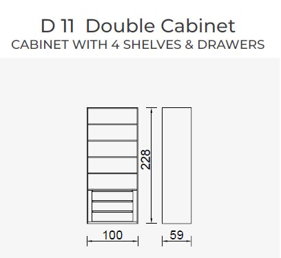 19 конфигурирани модула за гардероб «Alfa» - с осветление, чекмеджета, лостове за закачалки и рафтове