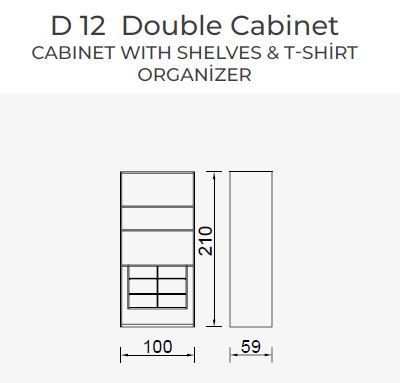 19 конфигурирани модула за гардероб «Alfa» - с осветление, чекмеджета, лостове за закачалки и рафтове