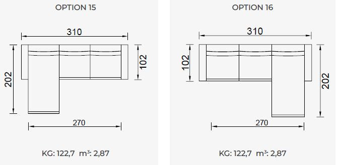 20 готови конфигурации на модулен диван «Conrad»