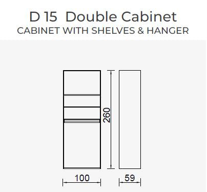 19 конфигурирани модула за гардероб «Alfa» - с осветление, чекмеджета, лостове за закачалки и рафтове