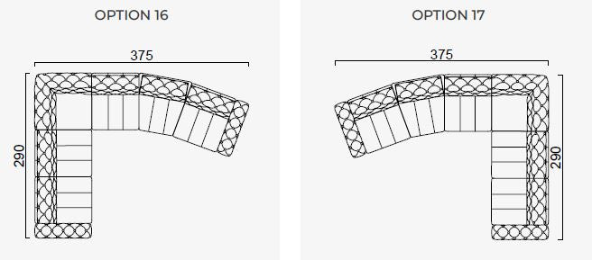 29 готови конфигурации на модулен разтегателен диван «Dallas»