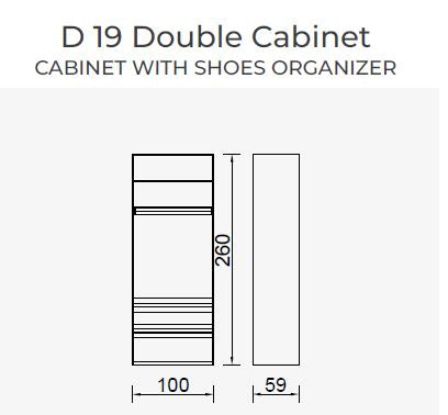 19 конфигурирани модула за гардероб «Alfa» - с осветление, чекмеджета, лостове за закачалки и рафтове