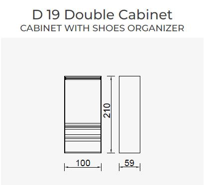19 конфигурирани модула за гардероб «Alfa» - с осветление, чекмеджета, лостове за закачалки и рафтове