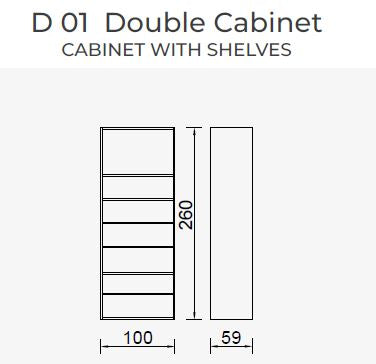 19 конфигурирани модула за гардероб «Alfa» - с осветление, чекмеджета, лостове за закачалки и рафтове
