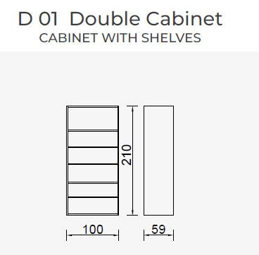 19 конфигурирани модула за гардероб «Alfa» - с осветление, чекмеджета, лостове за закачалки и рафтове