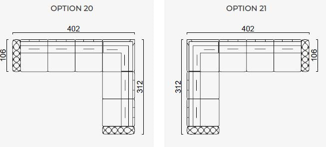 37 готови конфигурации на модулен разтегателен диван «Gallardo»