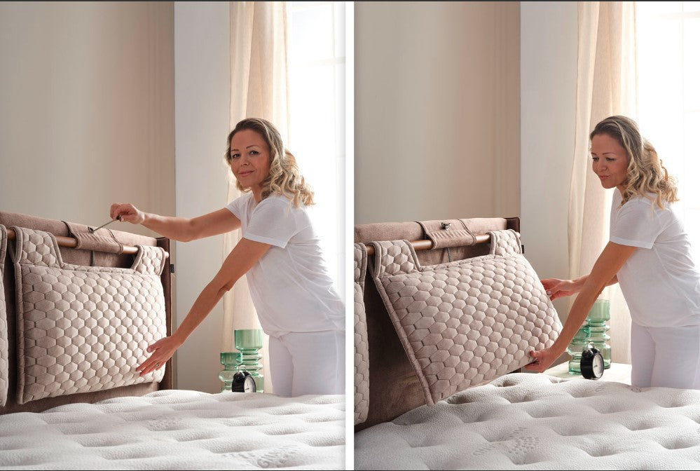 Тапицирана табла за легло «Magnasand Therapy» с механизъм за регулиране