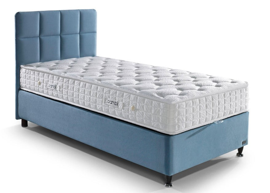 Тапицирана основа за легло «Golden Prime» с място за съхранение, повдигащ механизъм, система за безшумно затваряне