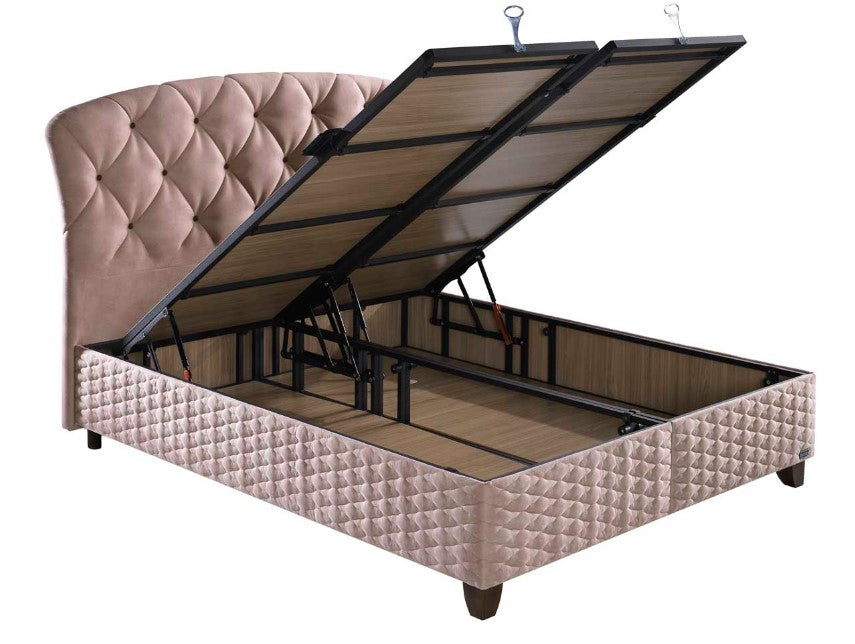 Тапицирана основа за легло «Fresh Cell Prime» с място за съхранение, повдигащ механизъм, система за безшумно затваряне